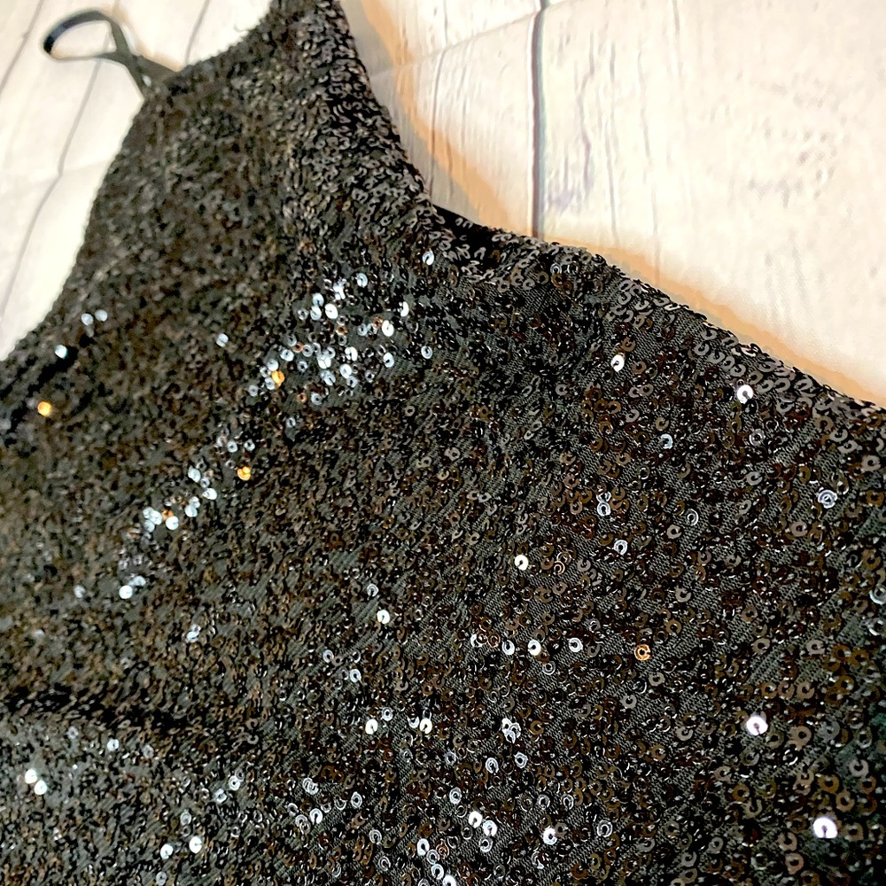 The Limited Black Sequin Tank Top - Picture 2 of 5